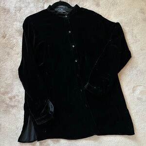 Eileen Fisher Black Velvet Shirt